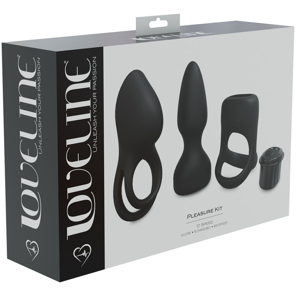Shots Toys LOVELINE Pleasure Kit USB Rechargeable Male Kit 3 Piece Set Shots Toys
