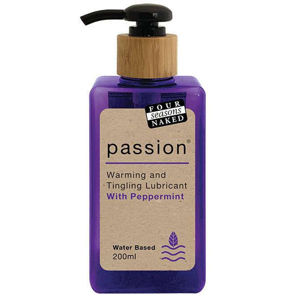 Four Seasons Passion Warming & Tingling Water Based Lubricant With Peppermint Oil 200ml Four Seasons Main image