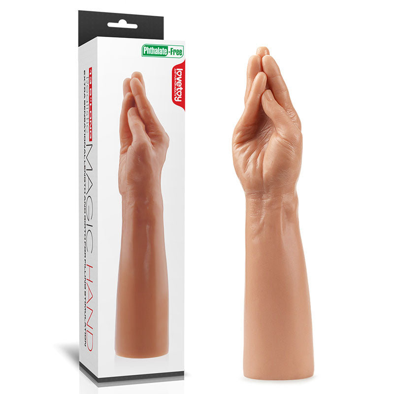 Lovetoy King Sized Realistic Magic Hand Dildo 13.5 Inch Flesh Lovetoy Main image