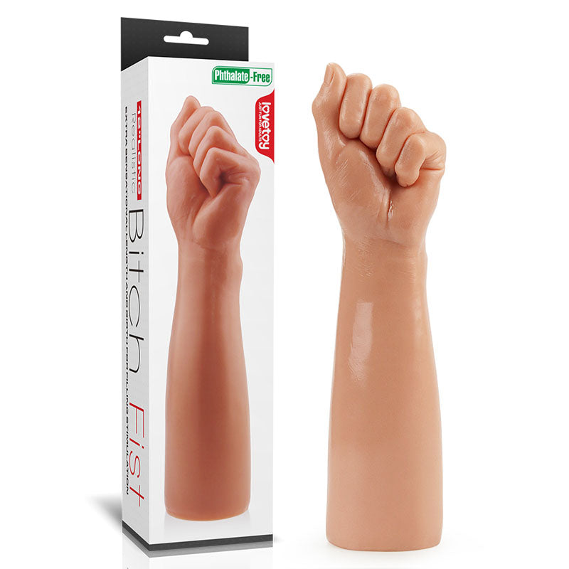 Lovetoy King Sized Realistic Bitch Fist Dildo 12 Inch Flesh Lovetoy