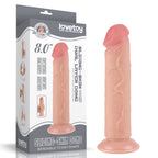 Lovetoy Sliding Skin Dual Layer Dong With Flexible Skin 8 Inch Flesh Lovetoy