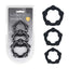 Shots Toys LEVELZ Beaded Silicone Cock Ring Set Of 3 Sizes Black Shots Toys