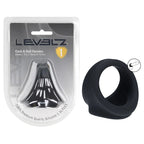 Shots Toys LEVELZ Silicone Cock & Ball Harness Cock & Ball Ring Black Shots Toys