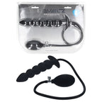 Shots Toys LEVELZ Beaded Inflatable Anal Plug Black Shots Toys