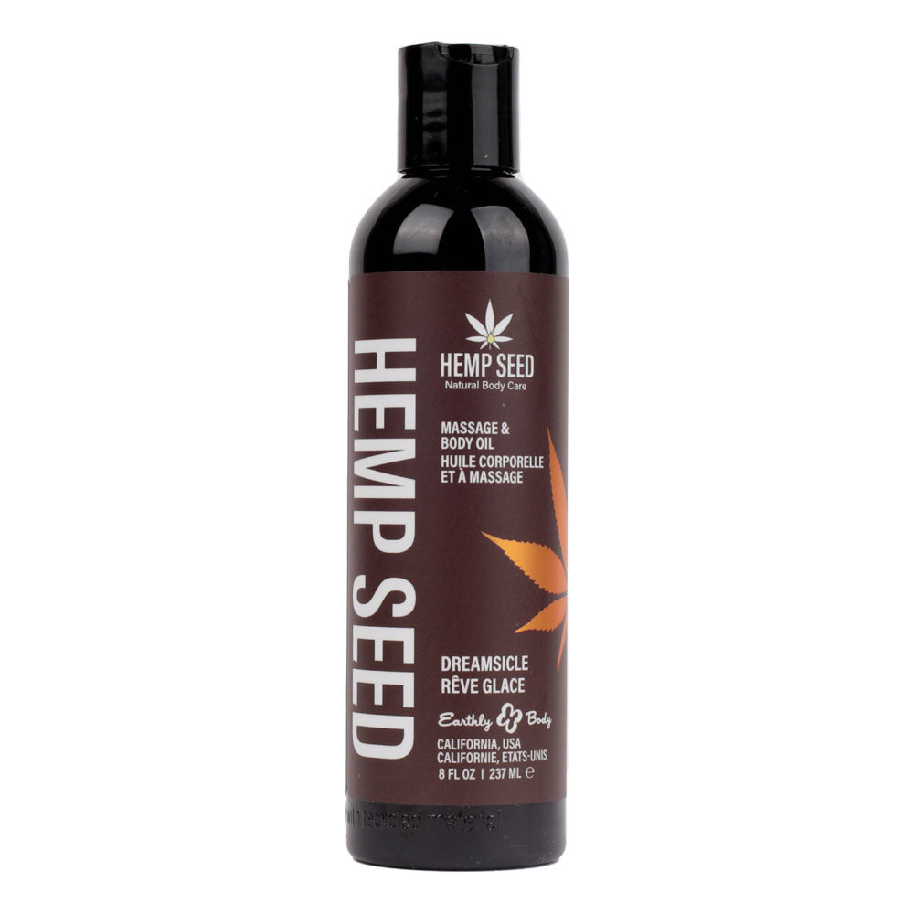 Earthly Body Hemp Seed Scented Massage & Body Oil 237ml Bottle Earthly Body Main image