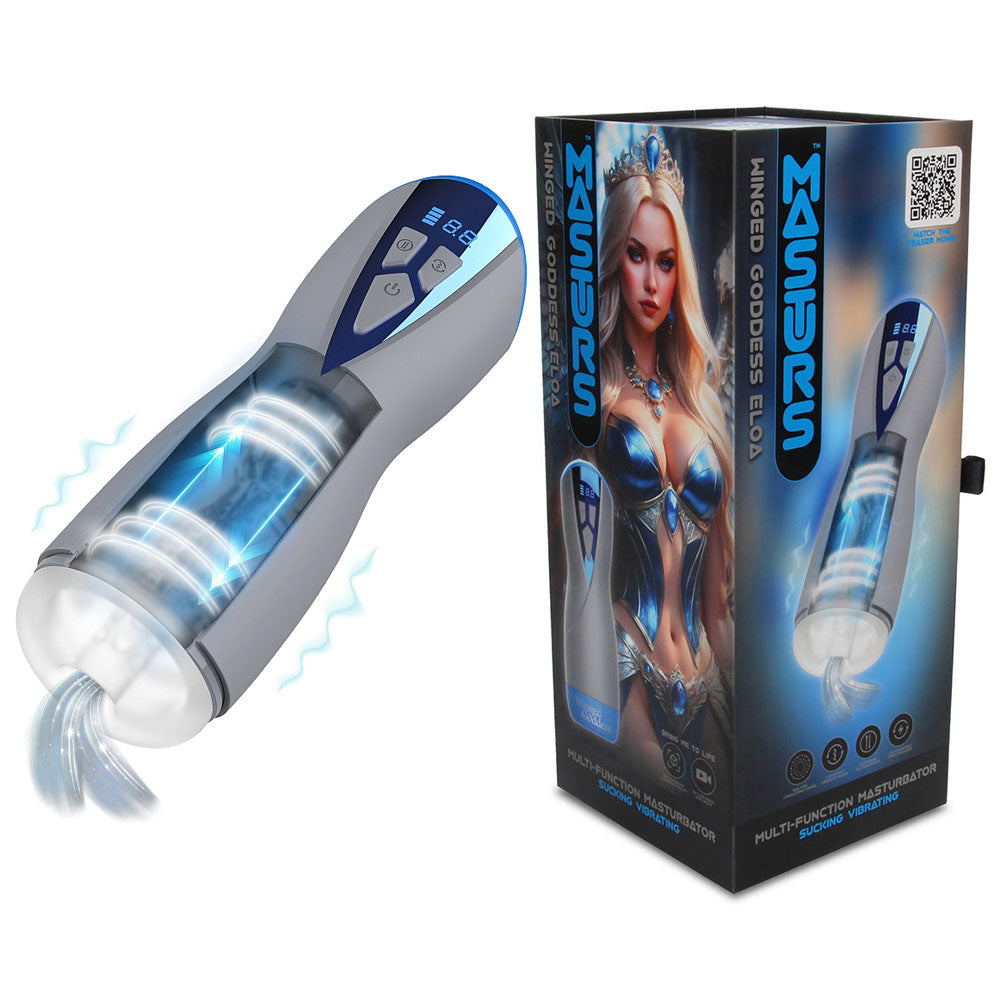 Shots Toys MASTURS Eloa USB Rechargeable Sucking & Vibrating Auto Stroker With Augmented Reality Shots Toys