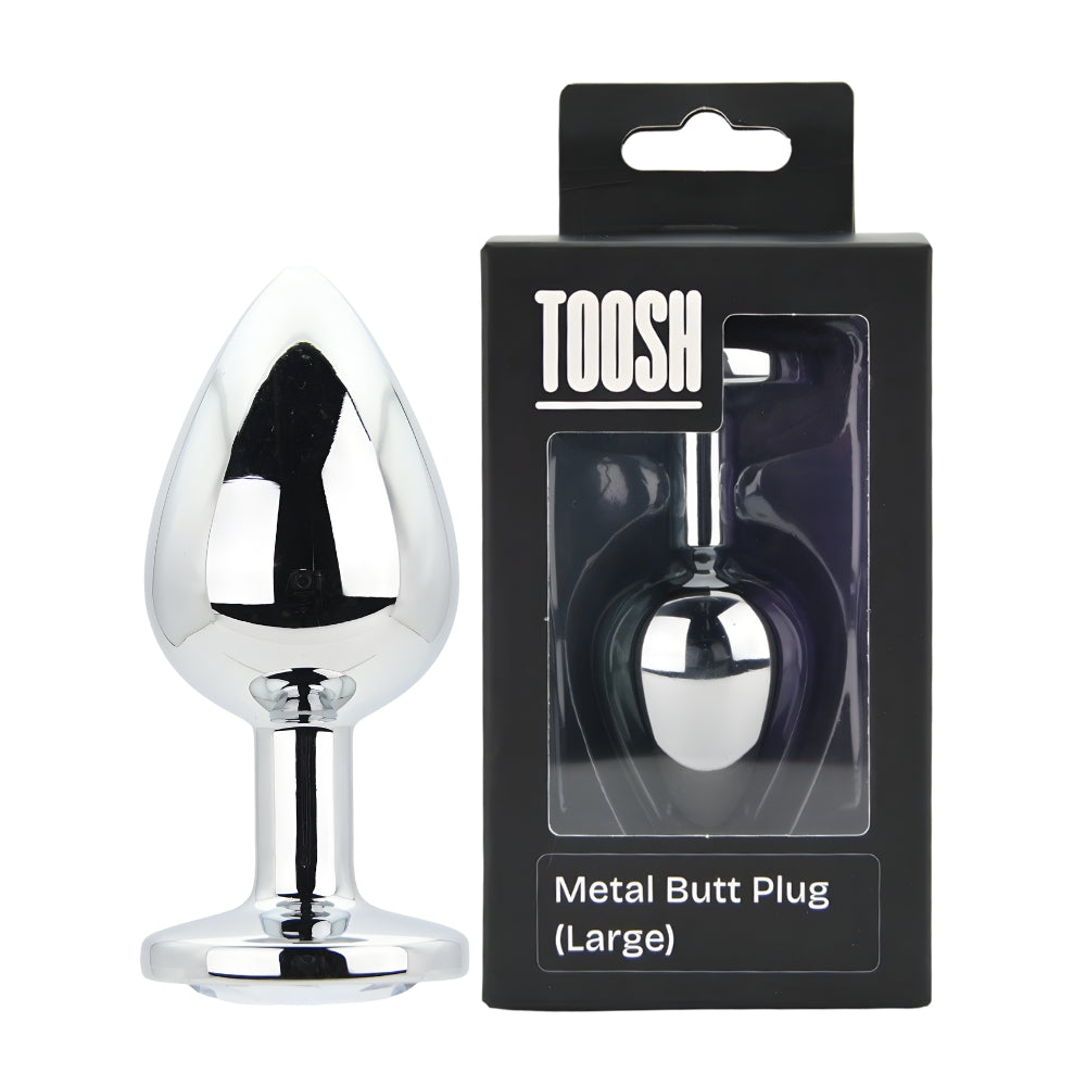 Toosh Silver Metal Butt Plug Large