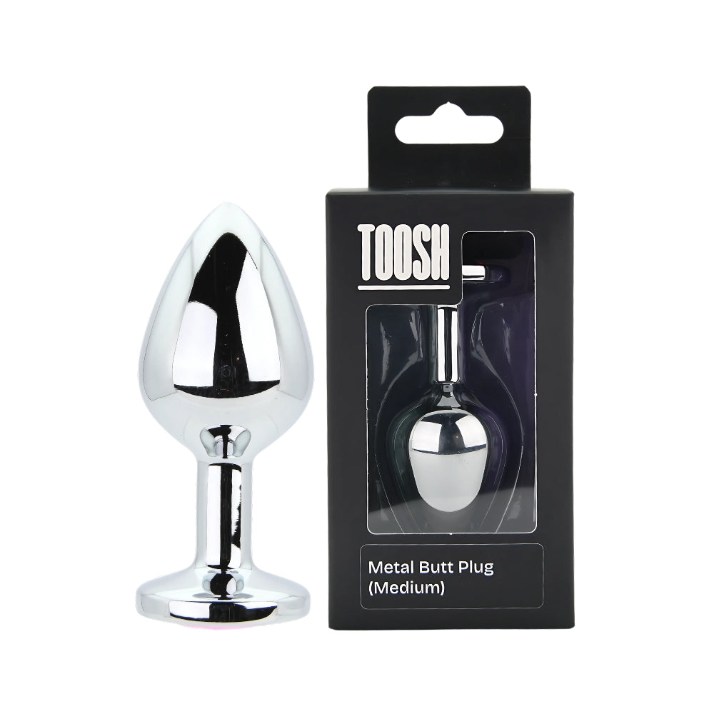 Toosh Silver Metal Butt Plug Medium