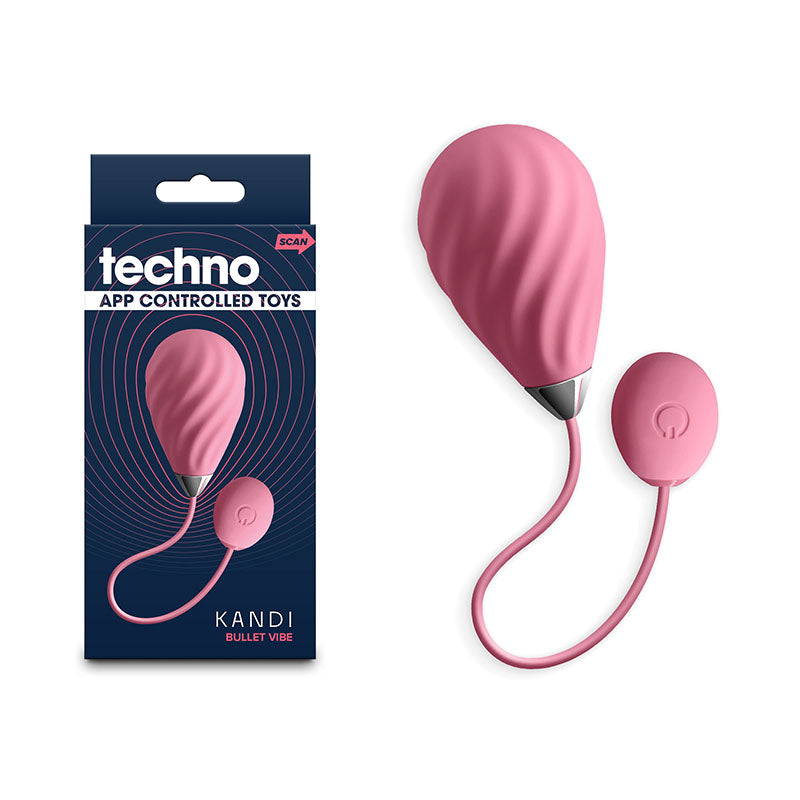 NS Novelties Techno Kandi USB Rechargeable Vibrating Egg Vibrator With App Control Pink NS Novelties Main image