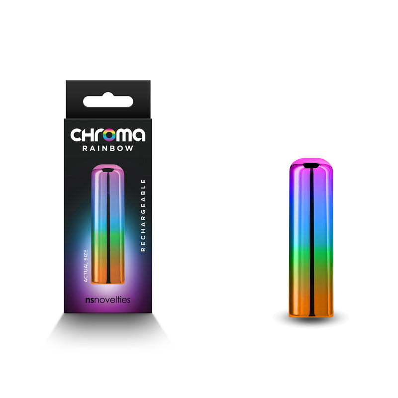 NS Novelties Chroma Rainbow USB Rechargeable Bullet Vibrator Small Metallic Rainbow NS Novelties Main image