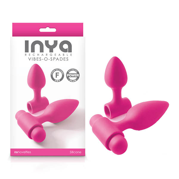 NS Novelties INYA Vibes O Spades Pink Vibrating Butt Plugs Set Of 2 NS Novelties