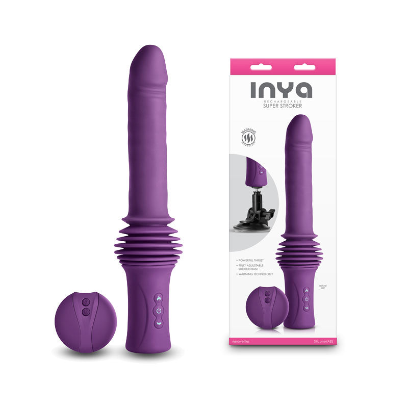 NS Novelties INYA Super Stroker USB Rechargeable Thrusting Vibrator With Remote Control & Stand 36.8cm NS Novelties Main image