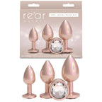 NS Novelties Rear Assets Trainer Kit Metallic Butt Plugs Set Of 3 Sizes NS Novelties