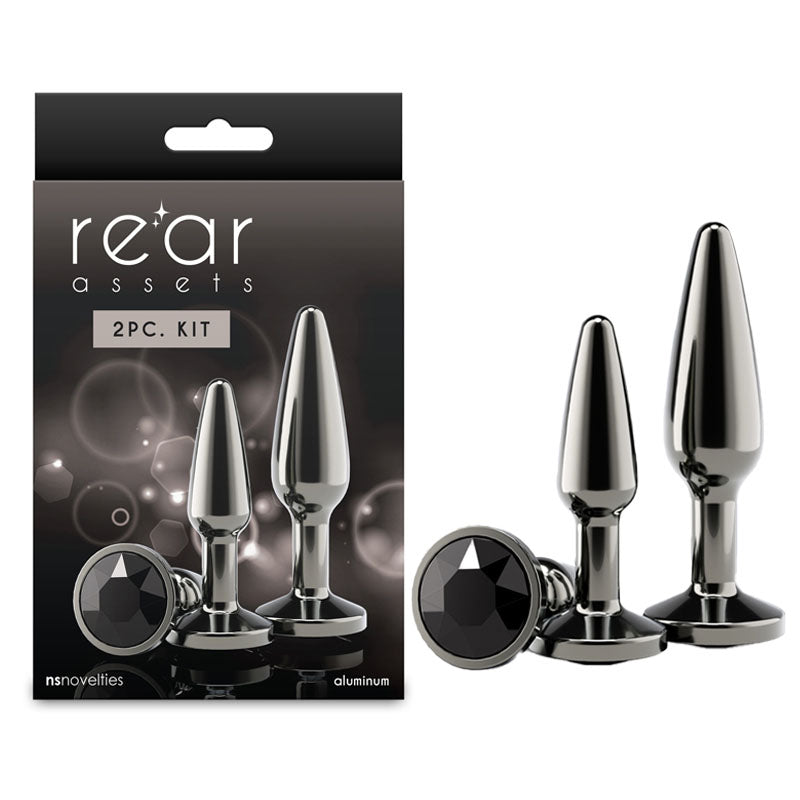 NS Novelties Rear Assets Tapered Trainer Kit Metal Butt Plugs Set Of 2 Sizes NS Novelties