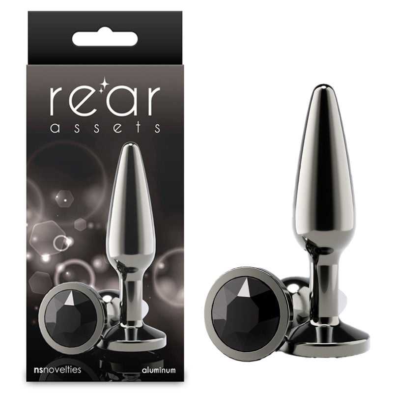 NS Novelties Rear Assets Tapered Medium Butt Plug Gunmetal NS Novelties Main image