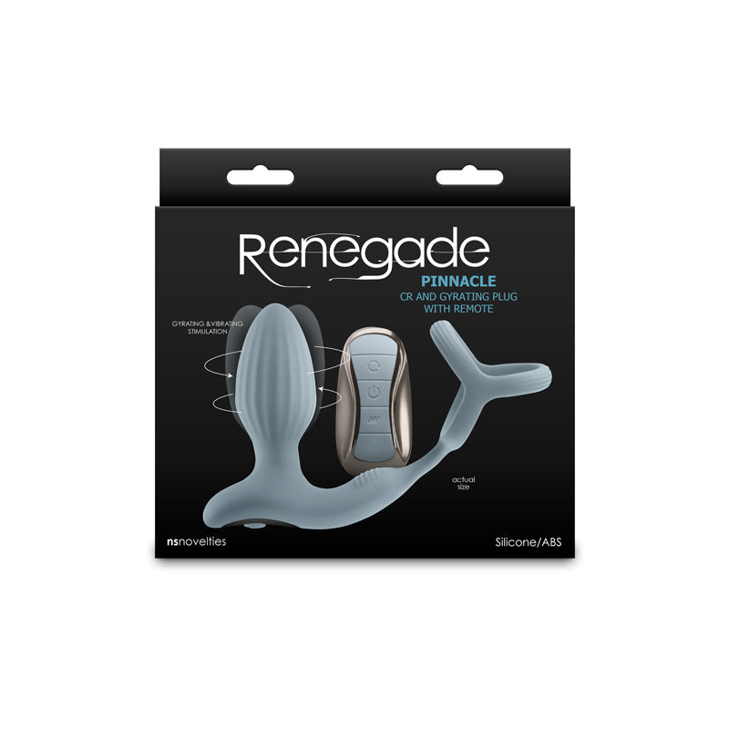 NS Novelties Renegade Pinnacle USB Rechargeable Vibrating Butt Plug With Cock Ring NS Novelties Main image