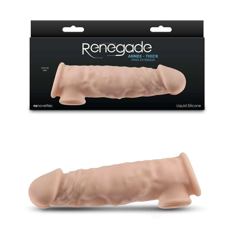 NS Novelties Renegade Annex Thick Penis Extender Sleeve 18.6cm Flesh NS Novelties