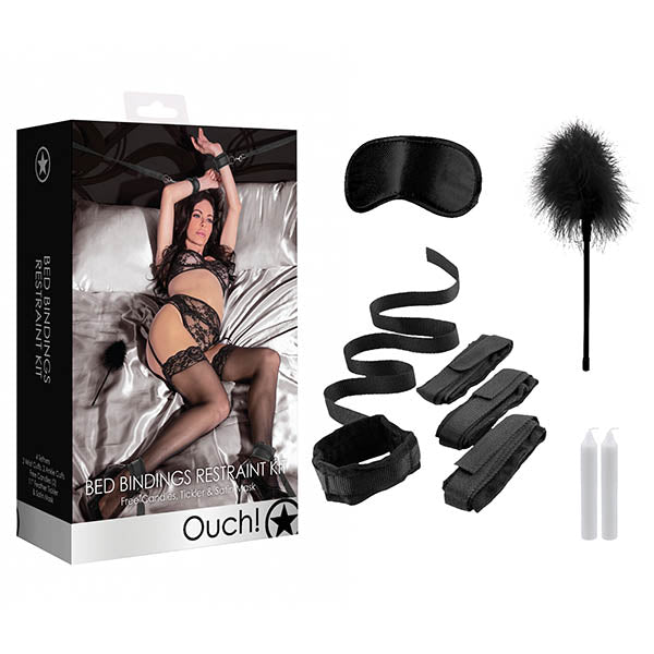 Ouch! Bed Bindings Restraint Kit 8 Piece Set Shots Toys