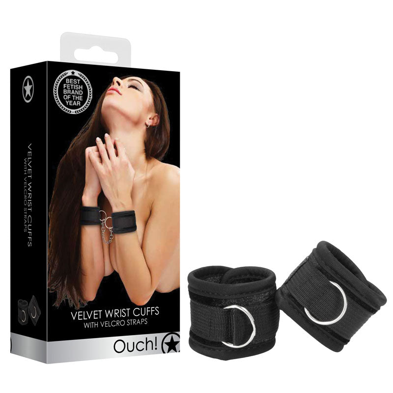Shots Toys OUCH! Velvet & Velcro Adjustable Handcuffs Shots Toys