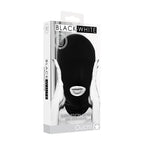 Shots Toys OUCH! Black & White Submission Mask Black Hood Mask Shots Toys