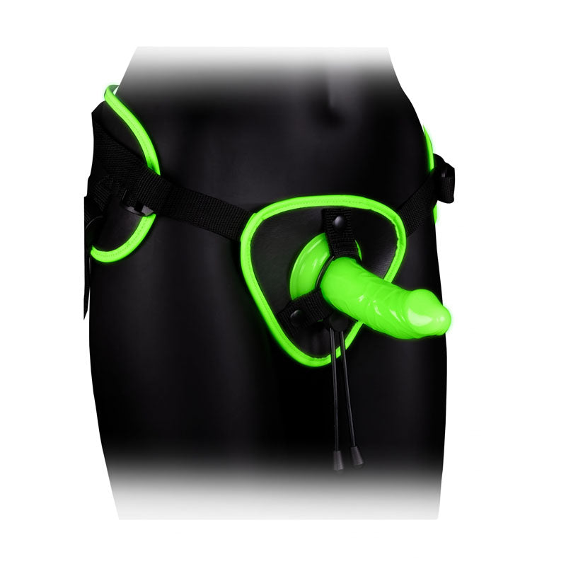 OUCH! Glow In The Dark Strap-on Harness - Glow in Dark 14.5 cm Strap-On Shots Toys Main image