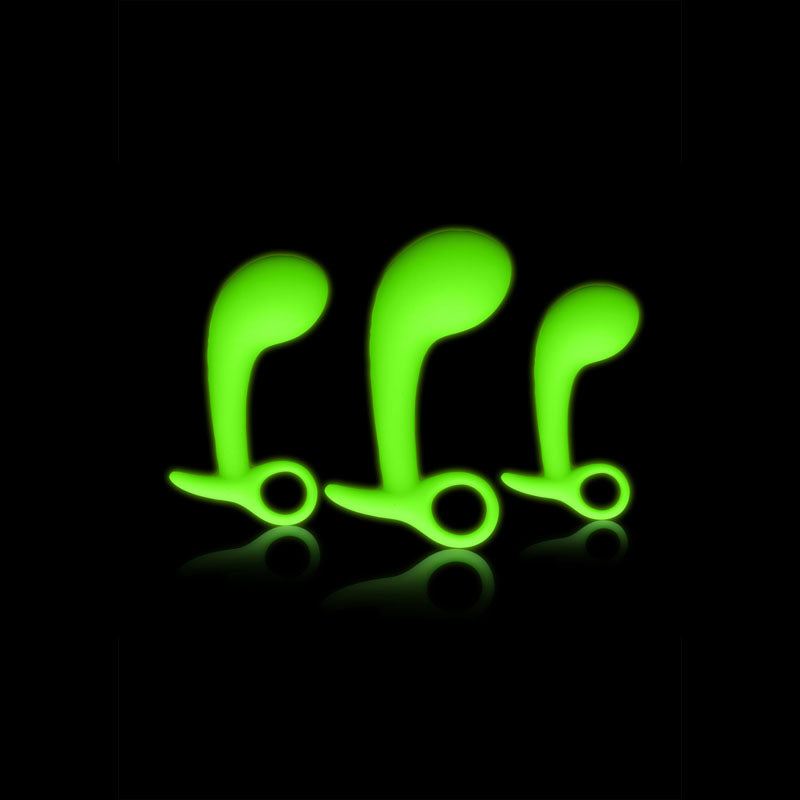 Shots Toys OUCH! Glow In The Dark Prostate Kit Set Of 3 Shots Toys
