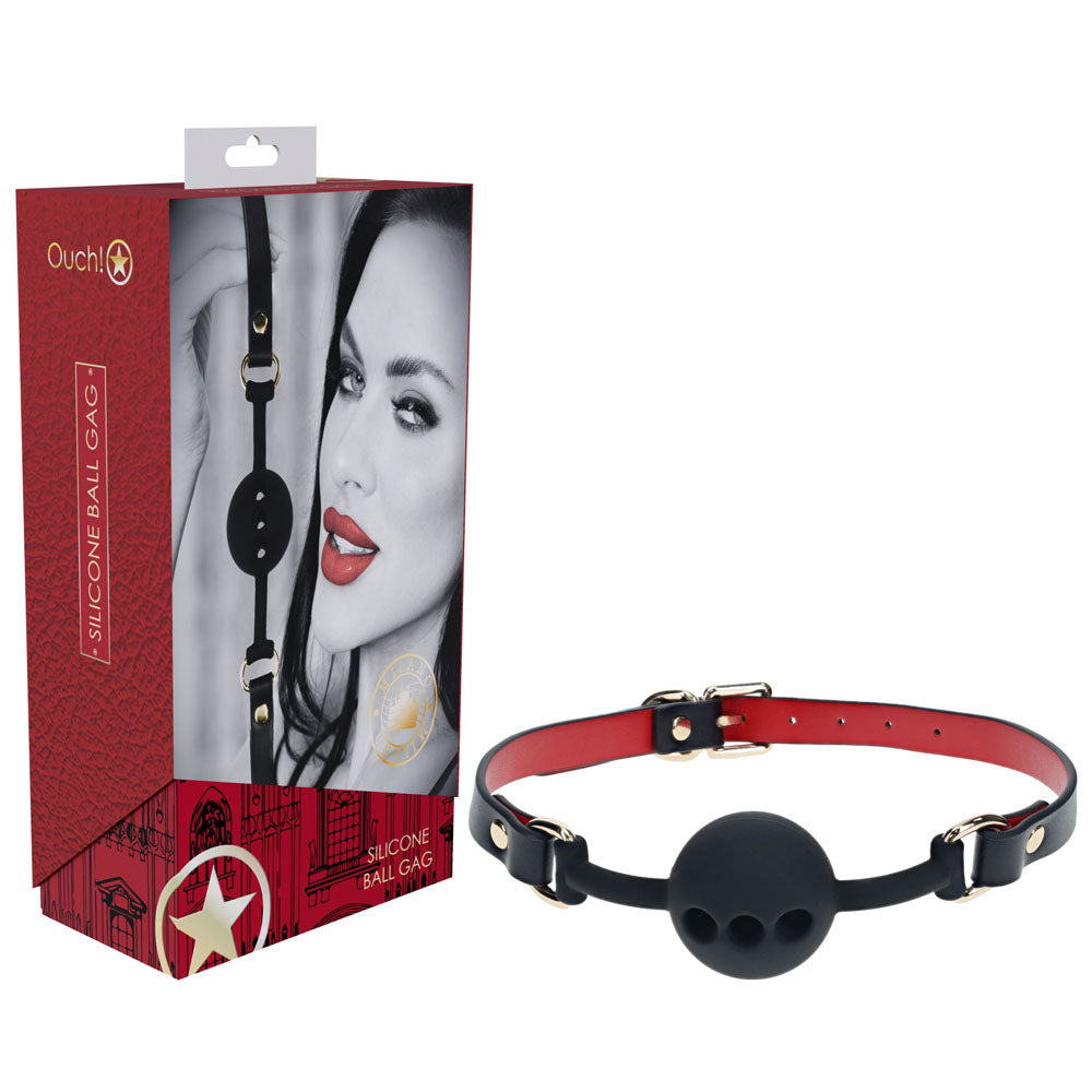 Shots Toys OUCH! Milan Collection Silicone Ball Gag Breathable Mouth Restraint Shots Toys Main image