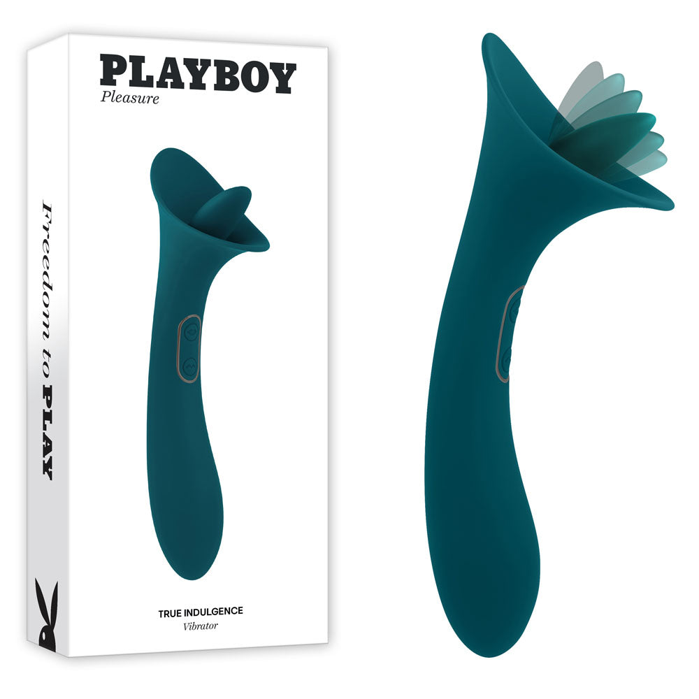 Playboy Pleasure TRUE INDULGENCE USB Rechargeable Vibrator With Flicking Tip 21.3cm Playboy Pleasure Main image