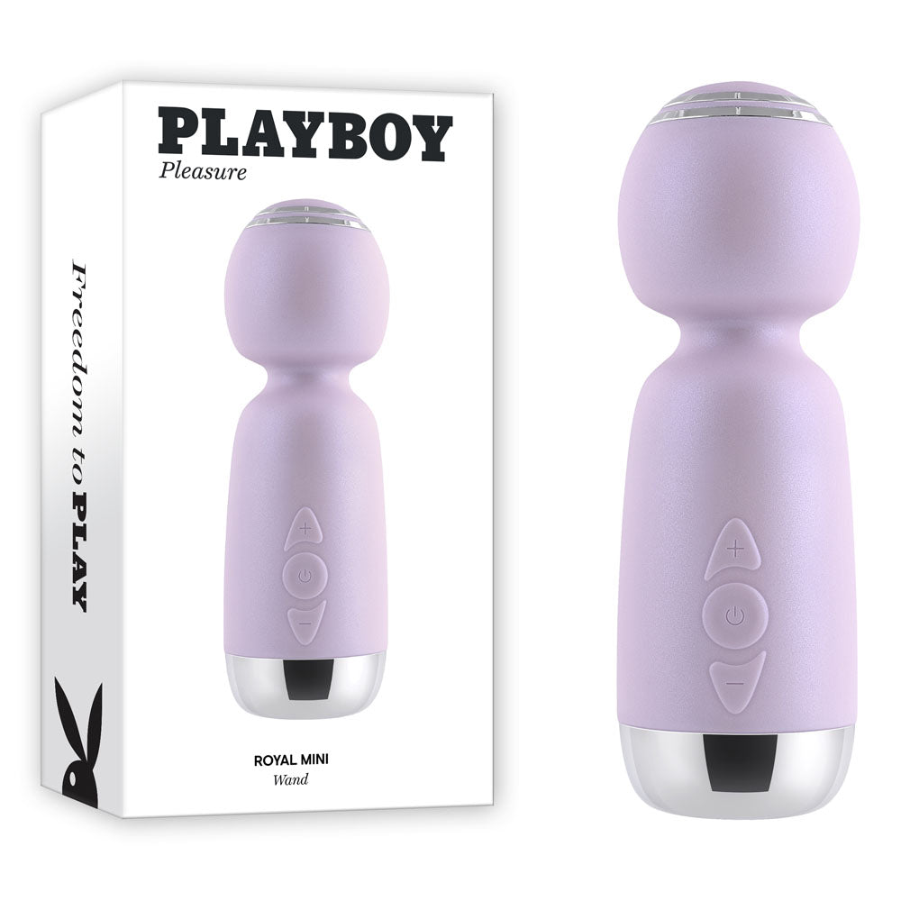 Playboy Pleasure ROYAL MINI USB Rechargeable Mini Wand Vibrator 12.5cm Playboy Pleasure Main image