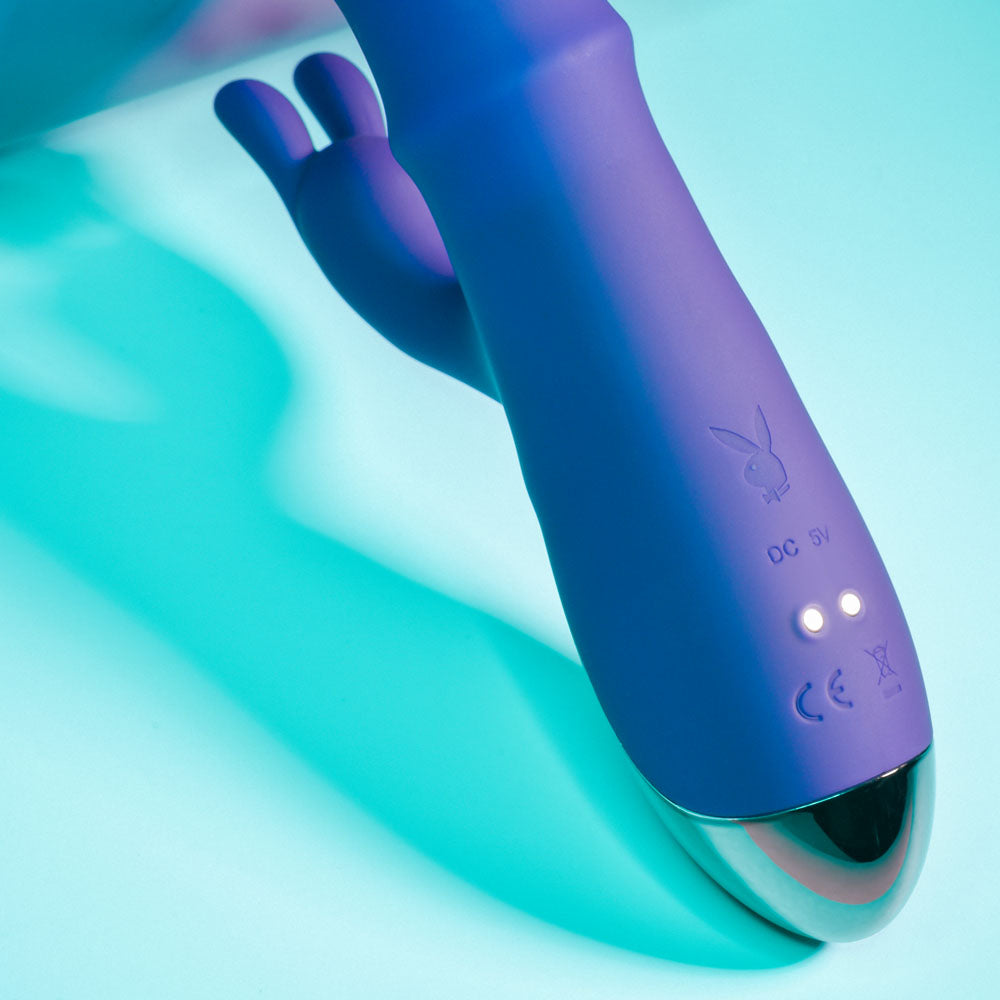Playboy Pleasure HOP TO IT USB Rechargeable Rabbit Vibrator 23.5cm Playboy Pleasure