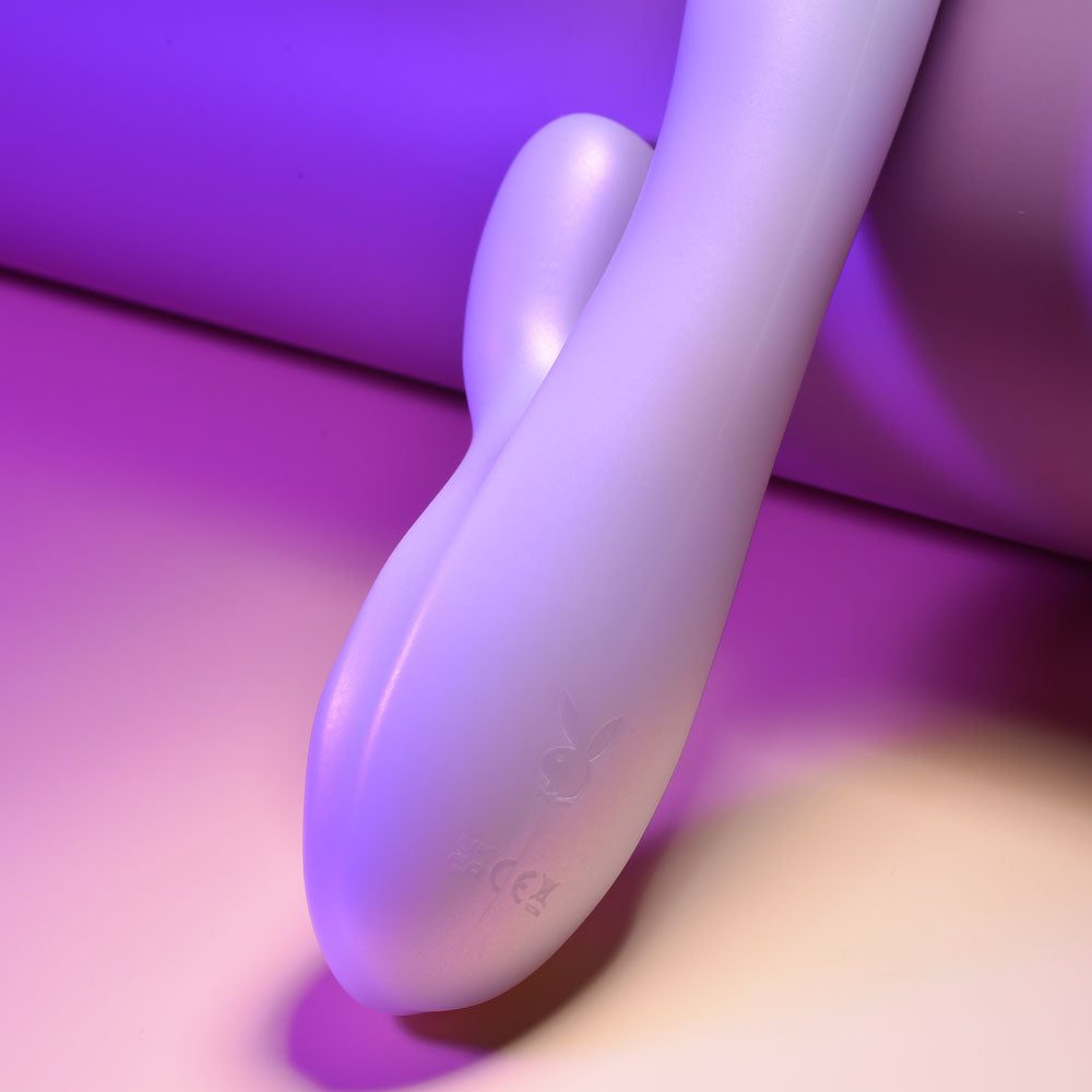 Playboy Pleasure BUMPING BUNNY USB Rechargeable Thrusting & Warming Rabbit Vibrator 22.9cm Playboy Pleasure