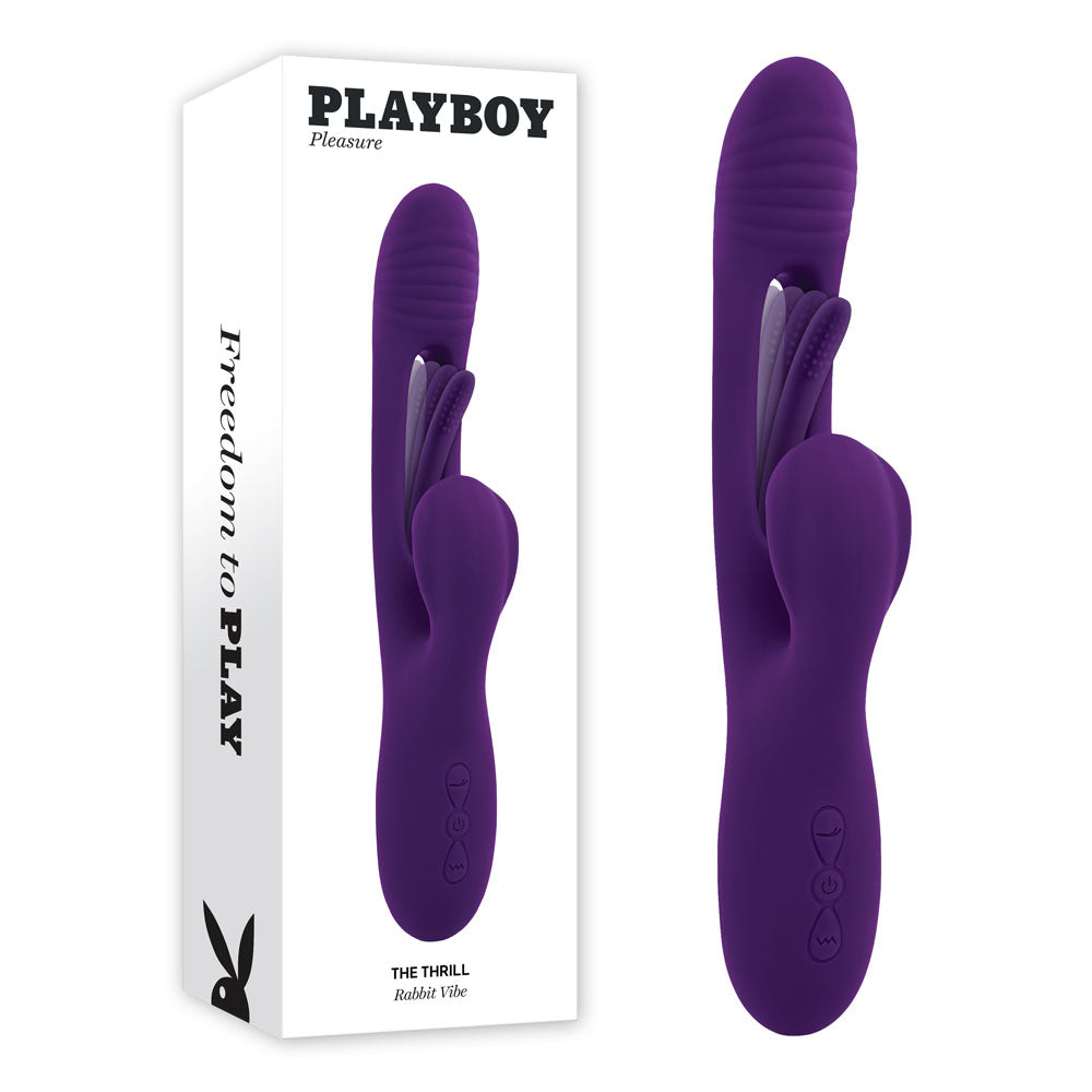 Playboy Pleasure THE THRILL USB Rechargeable Rabbit Vibrator 24.4cm Playboy Pleasure Main image