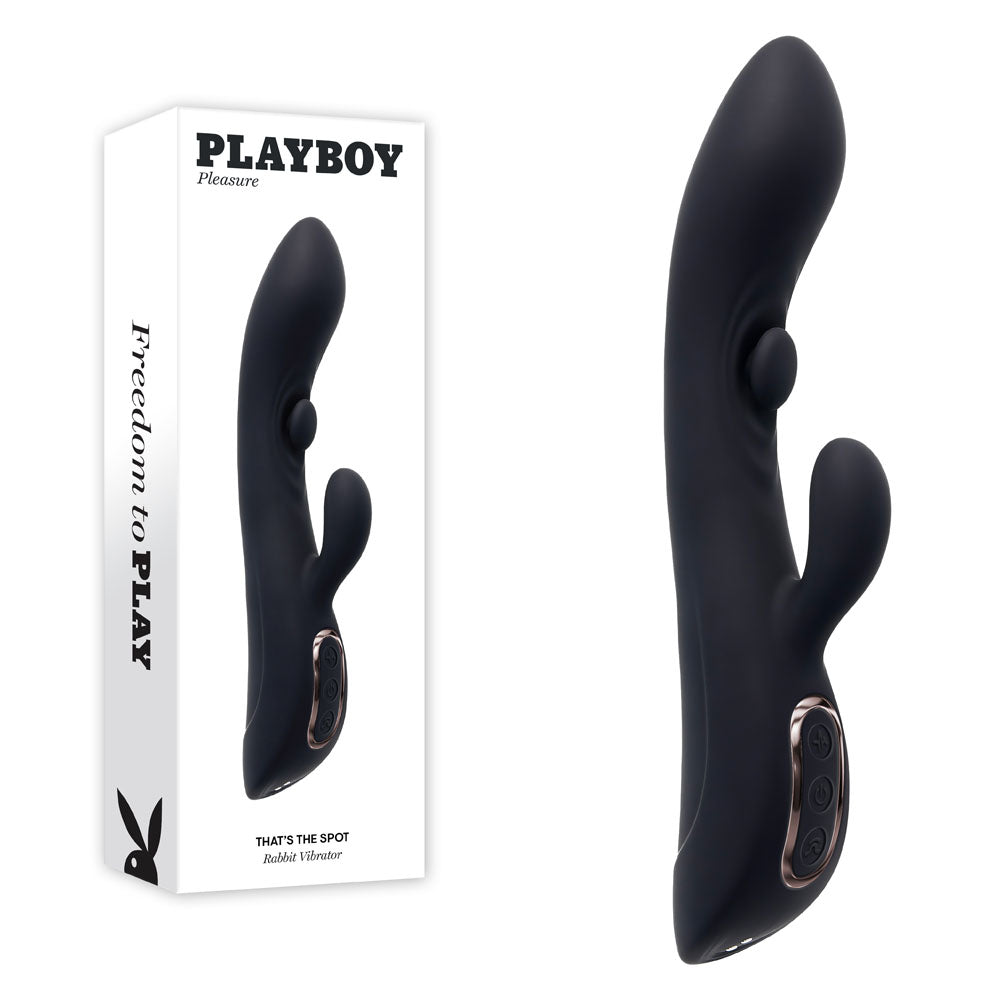 Playboy Pleasure THATS THE SPOT USB Rechargeable Rabbit Vibrator With GSpot Tapper Playboy Pleasure Main image