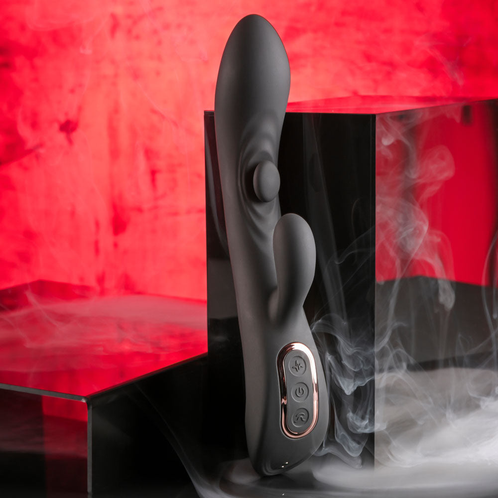 Playboy Pleasure THATS THE SPOT USB Rechargeable Rabbit Vibrator With GSpot Tapper Playboy Pleasure