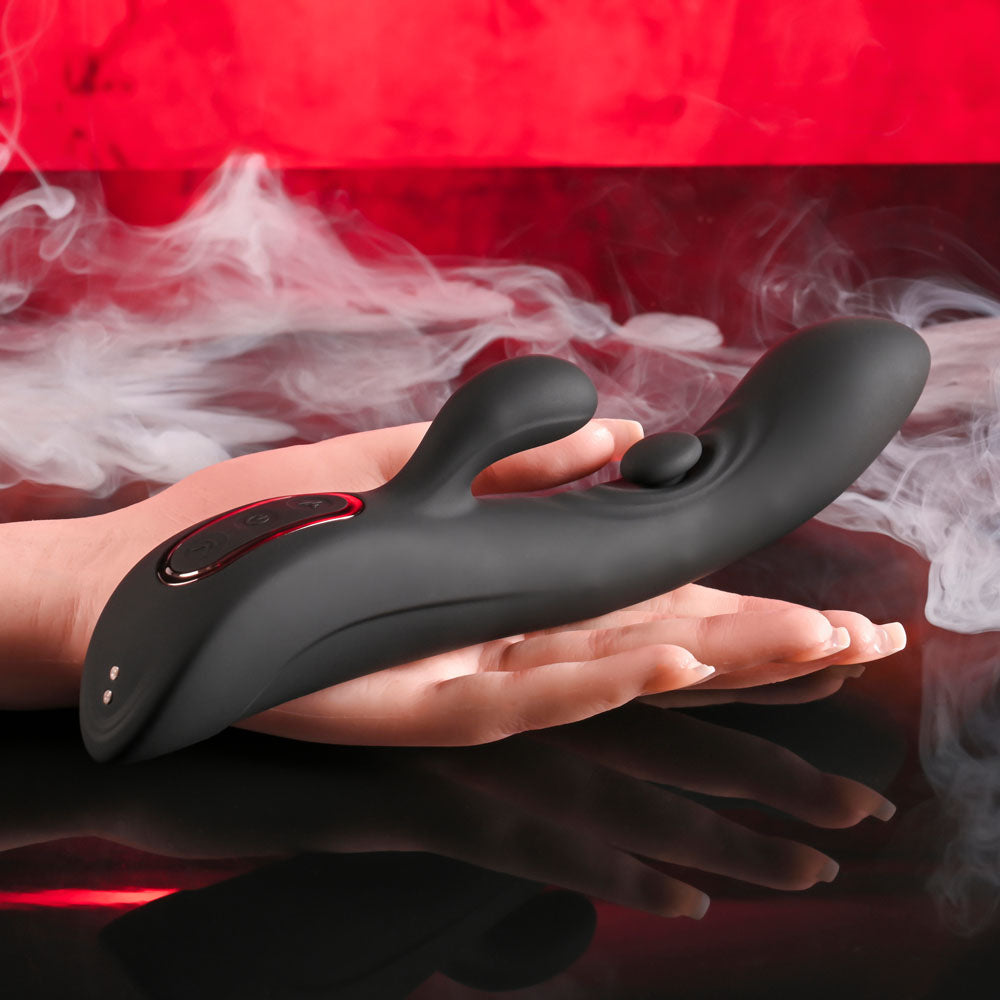 Playboy Pleasure THATS THE SPOT USB Rechargeable Rabbit Vibrator With GSpot Tapper Playboy Pleasure