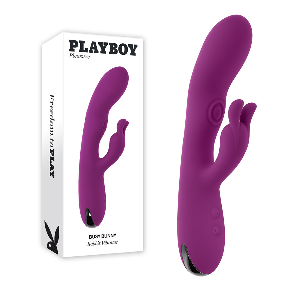 Playboy Pleasure BUSY BUNNY USB Rechargeable Rabbit Vibrator With Tapping Shaft Playboy Pleasure Main image