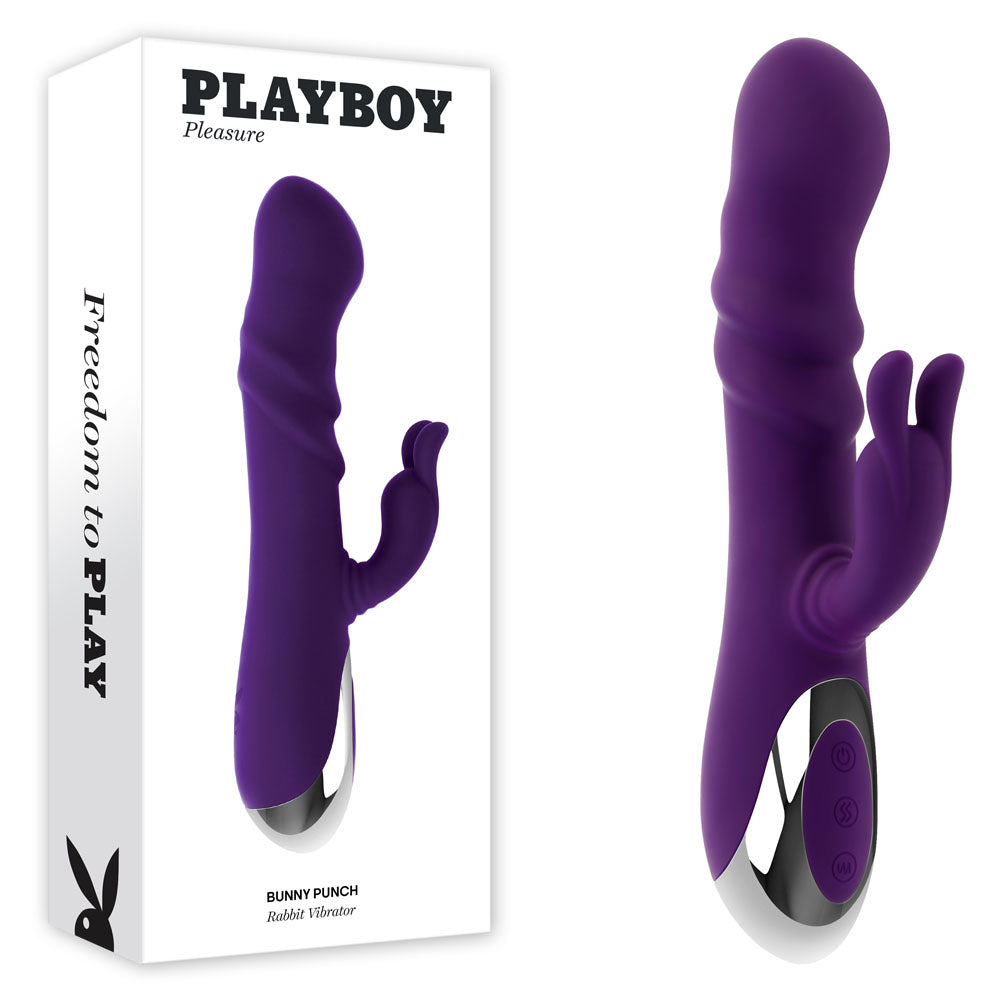 Playboy Pleasure BUNNY PUNCH USB Rechargeable Twirling Rabbit Vibrator Playboy Pleasure Main image