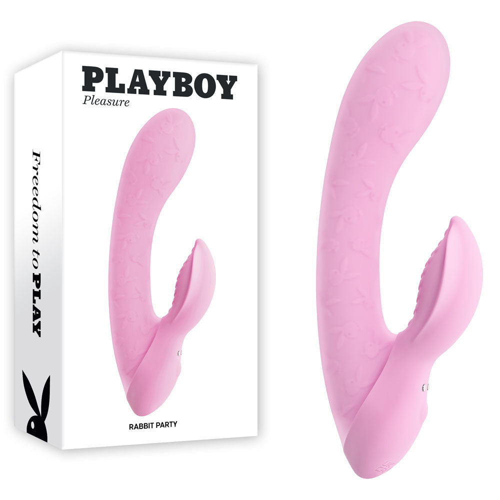 Playboy Pleasure RABBIT PARTY USB Rechargeable Rabbit Vibrator Pink 15.2cm Playboy Pleasure Main image
