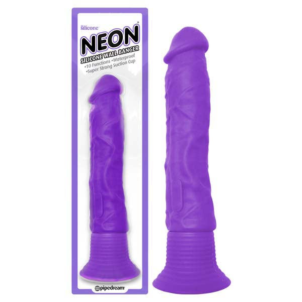 Pipedream Neon Silicone Wall Banger Vibrating Dong With Suction Cup Base 6 Inch Pipedream Main image