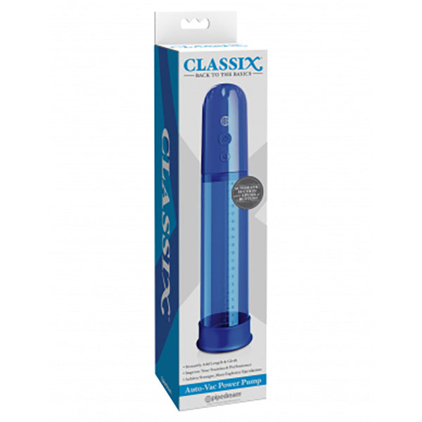Pipedream Classix Auto Vac Powered Penis Pump Blue Pipedream Main image