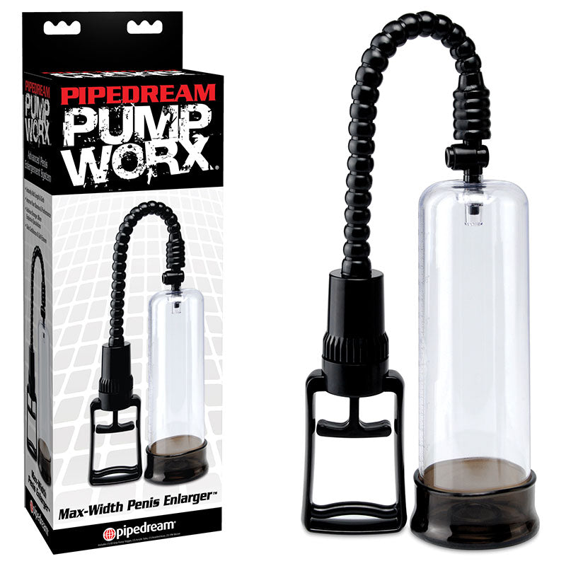 Pipedream Pump Worx Max Width Penis Enlarger Penis Pump Clear / Black Pipedream Main image
