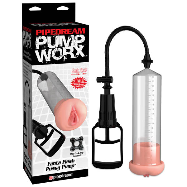 Pipedream Pump Worx Fanta Flesh Penis Pump With Vagina Sleeve Pipedream Main image