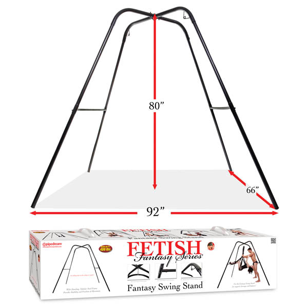 Pipedream Fetish Fantasy Series Fantasy Swing Stand Black (No Swing Included) Pipedream