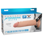 FX Elite 7'' Silicone Hollow Strap-On - Flesh - Flesh 17.8 cm Hollow Strap-On Pipedream