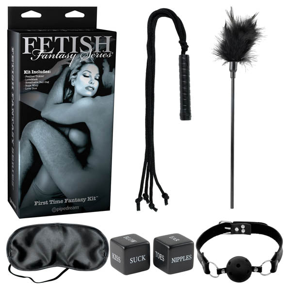 Pipedream Fetish Fantasy Series Limited Edition First Time Fantasy Kit Bondage Kit 5 Piece Set Black Pipedream Main image