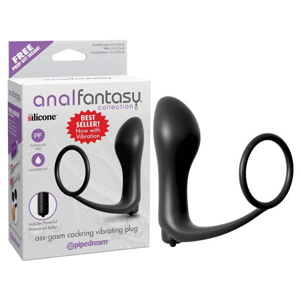 Pipedream Anal Fantasy Collection Ass Gasm Vibrating Butt Plug With Cock Ring Pipedream