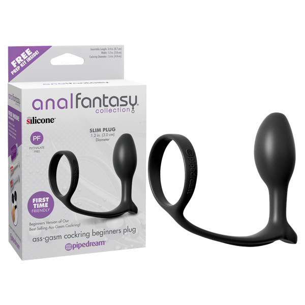 Pipedream Anal Fantasy Collection Ass Gasm Beginners Plug Cock Ring With Anal Plug Pipedream