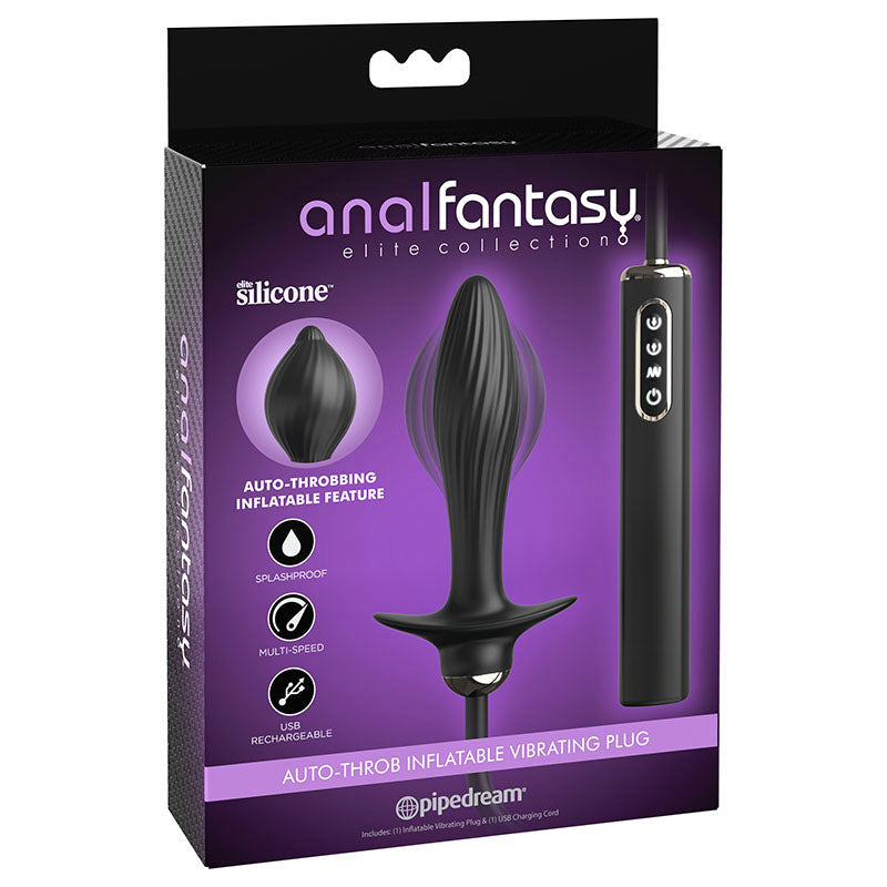 Pipedream Anal Fantasy Elite Auto Throb Inflatable Vibrating USB Rechargeable Inflatating Butt Plug Pipedream