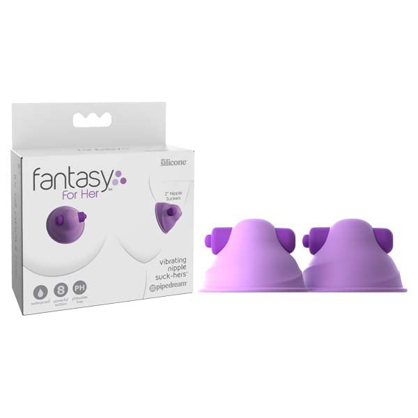 Pipedream Fantasy For Her Nipple Suck Hers Vibrating Nipple Suckers Set of 2 5cm Pipedream Main image