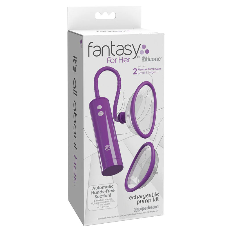 Pipedream Fantasy For Her USB Rechargeable Vagina Pump Kit Purple Secondary image